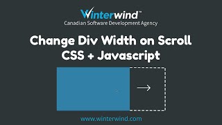 Change Div Width on Scroll with CSS amp JavaScript [upl. by Herculie]