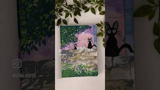 Guess the Ghibli movie aesthetic studioghibli gouache youtubeshorts shortsvideo [upl. by Cleti]