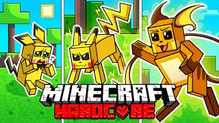 I Survived 100 DAYS as PIKACHU the POKEMON in HARDCORE Minecraft [upl. by Ainesej]