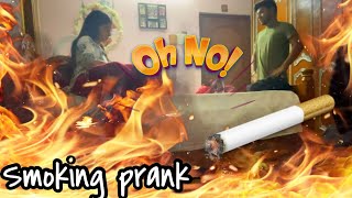 Smoking prank on husband 🚬😂😱 [upl. by Mcguire]