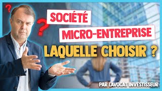 Société VS MicroEntreprise  Les différences [upl. by Annahgiel217]