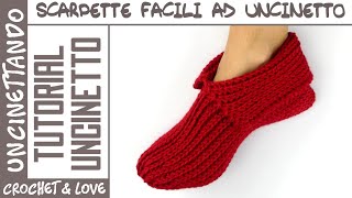 Scarpette alluncinetto facili veloci da fare e super morbide  Tutorial passo a passo [upl. by Kadner]