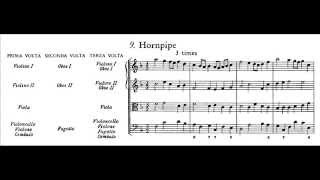 Händel  Hornpipe from Water Music I score [upl. by Ecirtnahc82]