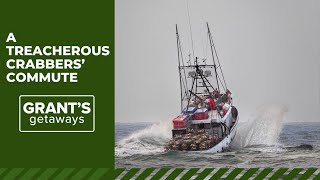 Crabbers treacherous commute across the Tillamook Bay bar on Oregon coast [upl. by Yaja]