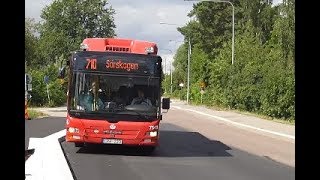 Sweden Stockholm Huddinge ride with bus No 710 from Källvägen to Stuvsta train station [upl. by Kemeny]