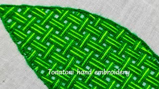 bordados de hojastraditional embroidery design bordados a mano paso a paso [upl. by Otrebile629]