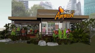 Sketchup and auto cad Amazon coffee Cafe [upl. by Jaylene]