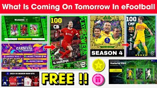 What Is Coming On Tomorrow In eFootball 2024 Mobile  Season 4 Update Upcoming Potw amp Free Coin 🤩🔔 [upl. by Lemar]