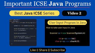 Taking User Input in Java A Simple Guide to Scanner Class  Hindi [upl. by Sigrid]