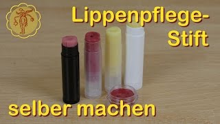 Lippenpflegestift Lippenbalsam selber machen [upl. by Radborne]