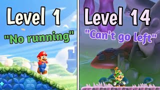 Mario Wonder but each level has a different challenge [upl. by Leraj]