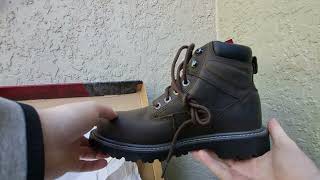 👀🐺🥾Wolverine Mens Floorhand Waterproof 6quot SteelToe Work Boot🥾🐺👀SHOES IN HAND  REVIEW 😱🖐️👌 [upl. by Doretta]