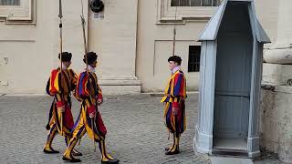 Changing of The Pontifical Swiss Guard  Vatican [upl. by Cathy748]