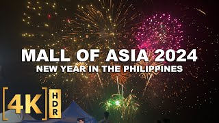 2024 Fireworks Show at SM Mall of Asia  New Year 2024 Philippines [upl. by Nirik]