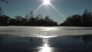 Eis und Schnee im Schlosspark WiesbadenBiebrich  Landschaft im Winter [upl. by Carbrey]