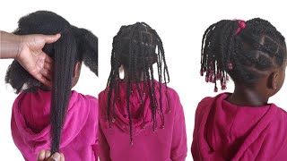 See what i Did on My Daughters Long Natural Hair😱Hair Tutorial kids Hairstyle African Threading [upl. by Nacim]