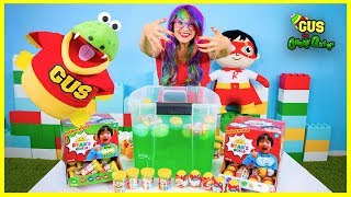 Ryan ToysReview Ryans World Slime Baff Surprise Toys Challenge  Mystery Slime Putty Molekules [upl. by Fusco]