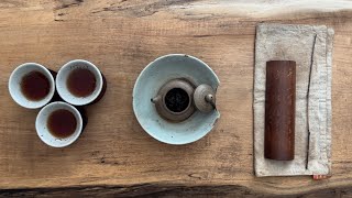 Tea Practice  工夫茶 Gōngfū Chá  Brewing 肉桂 Ròuguì “Cassia” Fragrance Cliff Tea [upl. by Kare]