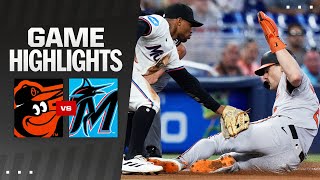 Orioles vs Marlins Game Highlights 72524  MLB Highlights [upl. by Pelagi86]