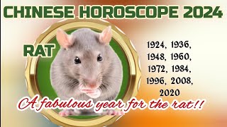 Rat 2024 chinese horoscope such a FABULUOS YEAR to you rats [upl. by Weihs295]