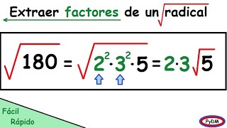 Sacar factores de un radical [upl. by Pyszka77]