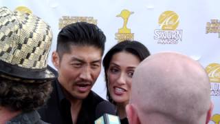 40th Annual Saturn Awards Brian Tee and Mirelly Taylor Tee Red Carpet Interview [upl. by Avuha691]