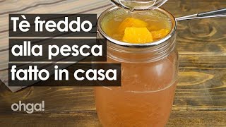 Tè freddo alla pesca la ricetta facile e veloce per farlo in casa sano e light [upl. by Mij453]