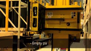 Dematic RapidStore Rotating Fork Pallet Storage System [upl. by Ym314]