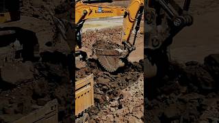 LiuGong Excavator Loading Dump Trucks digger heavyequipment construction [upl. by Eniwtna591]