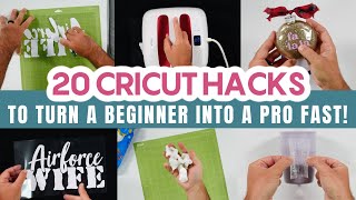 🔥 20 CRICUT HACKS TO TURN A BEGINNER INTO A PRO FAST 🔥 [upl. by Renie]