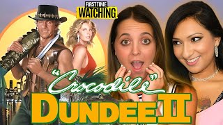 CROCODILE DUNDEE 2   MOVIE REACTION and COMMENTARY  First Time Watching 1988 [upl. by Ahsiadal493]