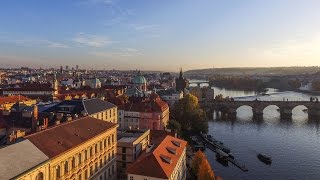 DRONE OVER PRAGUE  The Most Colourful City in Europe [upl. by Golter]