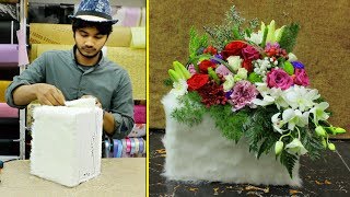 How to make cloth bag for Flower Arrangements [upl. by Steinke]