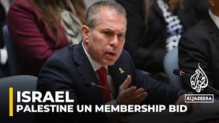 Israel says Palestine full UN membership bid is for political interest [upl. by Seana659]