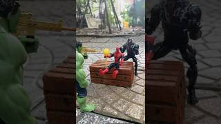 VENOM WANTED TO KIDNAP SPIDER MAN SON AND WAS DEFEATED BY HULK  Marval Toys spidermanhulk [upl. by Rebmik467]