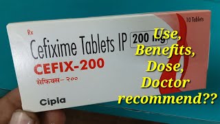 Cefix 200Mg Tablets  Cefixime Tablets  Cefix 200 Tablets Uses Benefits Dosage review in Hindi [upl. by Notsirk]