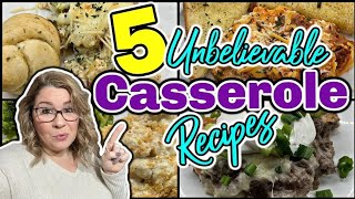 5 Amazing MouthWatering CASSEROLE Recipes that you WILL Want n REPEAT  Quick and Easy Meals [upl. by Barvick]