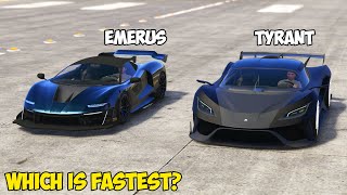 GTA 5  PROGEN EMERUS vs OVERFLOD TYRANT  Which is Fastest [upl. by Eltsirk]