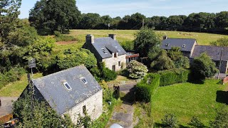 A vendre en Bretagne petit hameau de 3 maisons avec son étang privé [upl. by Atik447]