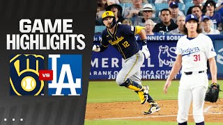 Brewers vs Dodgers Game Highlights 7524  MLB Highlights [upl. by Emlynn155]