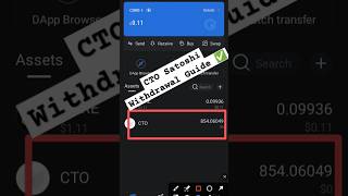 CTO Coin Satoshi withdrawal Process CTO link withdrawal address Kaise kare Guide ✅ shorts [upl. by Zantos]