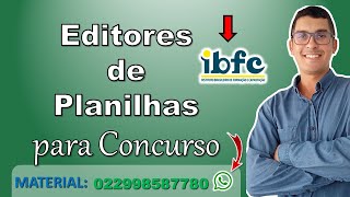 Editores de Planilhas para Concurso  Editores de Planilhas IBFC  Noções de Informática bancaibfc [upl. by Su286]