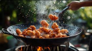 🔥Ultimate Crispy Chicken Nuggets with Homemade Sauce  Almazan Kitchen Outdoor Cooking [upl. by Annaoj]