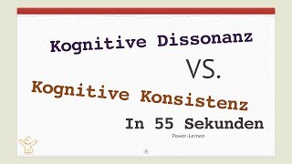 Kognitive Dissonanz und Kognitive Konsistenz  Beispiel [upl. by Llibyc]