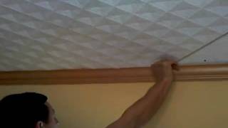 Styrofoam 20x20 Ceiling Tiles Installation Instructions from EuroDeco  Part 1 [upl. by Nerraj]