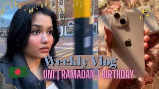 Weekly vlog  uni  Ramadan and birthday vlog banglavlog ramadan uni [upl. by Atiker879]