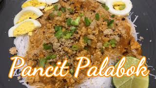 easy homemade Pancit palabok using mama sitas palabok mix [upl. by Ralli575]