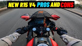 New Yamaha R15 V4 Pros and Cons 🥵 R15 V4 BS7 in 2024 [upl. by Paschasia]