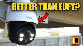 Aosu Solar 3K Outdoor Wireless Tracking Security Camera  D1 SE Review [upl. by Kcered]