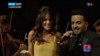 Luis Fonsi y Tini  Échame la culpa Teatro Colón 2018 [upl. by Nylesor215]